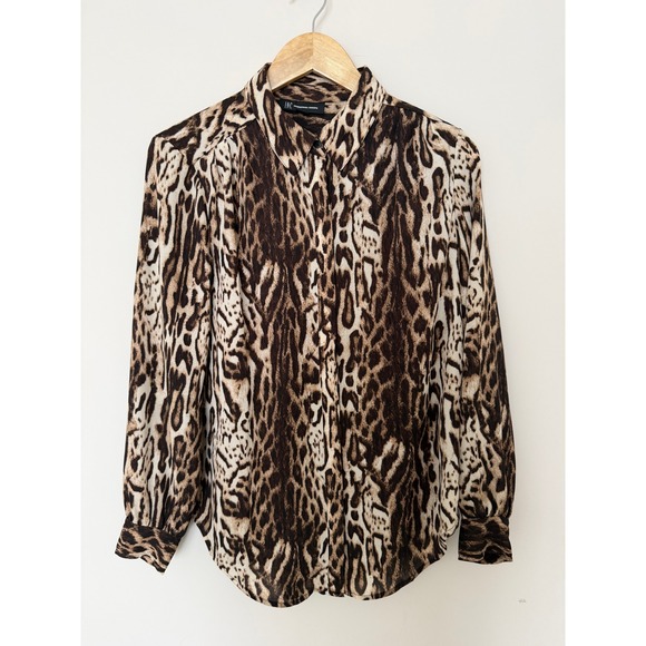 I.N.C. International Concepts Tops - INC Blouse Womens S Animal Print Button Down Shirt Excellent